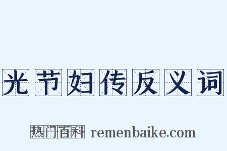 光节妇传反义词是什么意思的图片